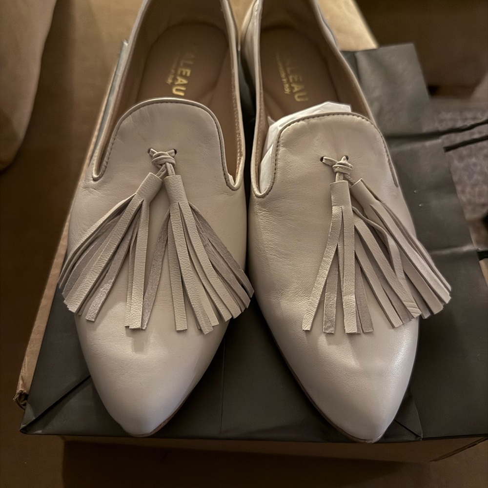 TALL LADIES SIZE 12 | BRAND NEW ITALEAU LIGHT TAUPE Loafers | FREE SHIPPING